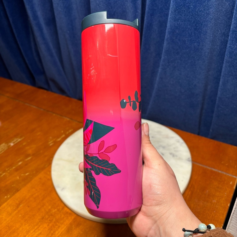 Starbucks Holiday 2021 Stainless Steel Vacuum Insulated Tumbler Red Pink‎